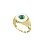 Eyes On Me Signet Ring / Malachite