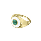 Eyes On Me Signet Ring / Malachite