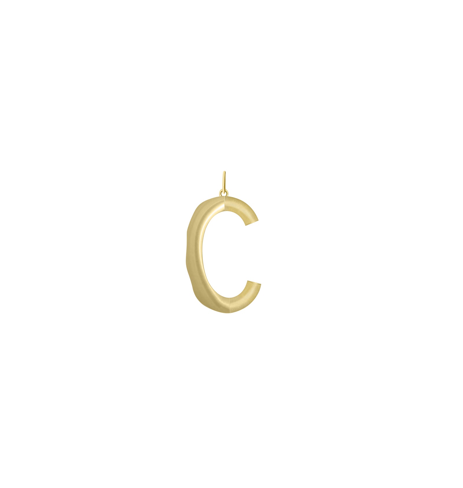 XL Solid Initial with Chain · Brass Only