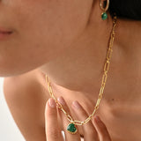 Keepsake Heart Necklace - 1 charm (Malachite)