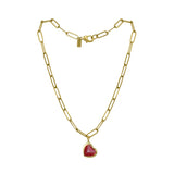 Keepsake Heart Necklace - 1 charm (Ruby)