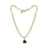 Keepsake Heart Necklace - 1 charm (Malachite)