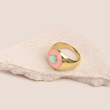 Eyes On Me Signet Ring - Opal