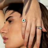 Eyes On Me Signet Ring / Malachite