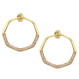 Pave Orbital Hoops - Pink Cz