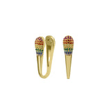 Rainbow Frosted Drip Earring