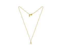 Small Solid Initial with Chain · Brass Only