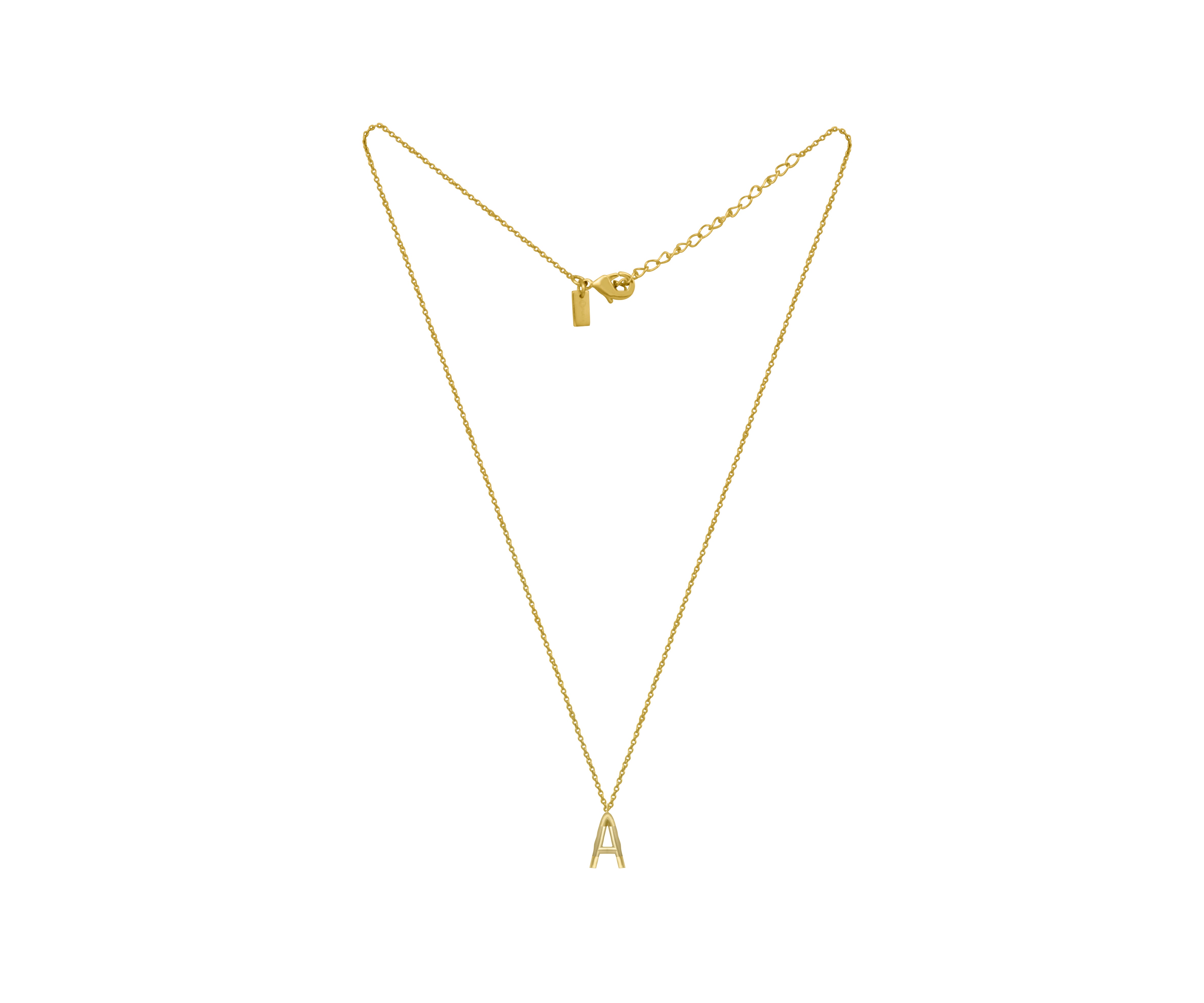 Small Solid Initial with Chain · Brass Only