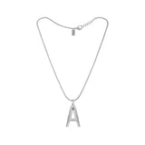 XL Solid Initial With Snake Chain (Silver)