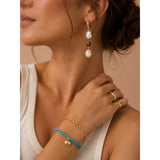 Deux Pearl Drop Earrings