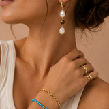 Deux Pearl Drop Earrings