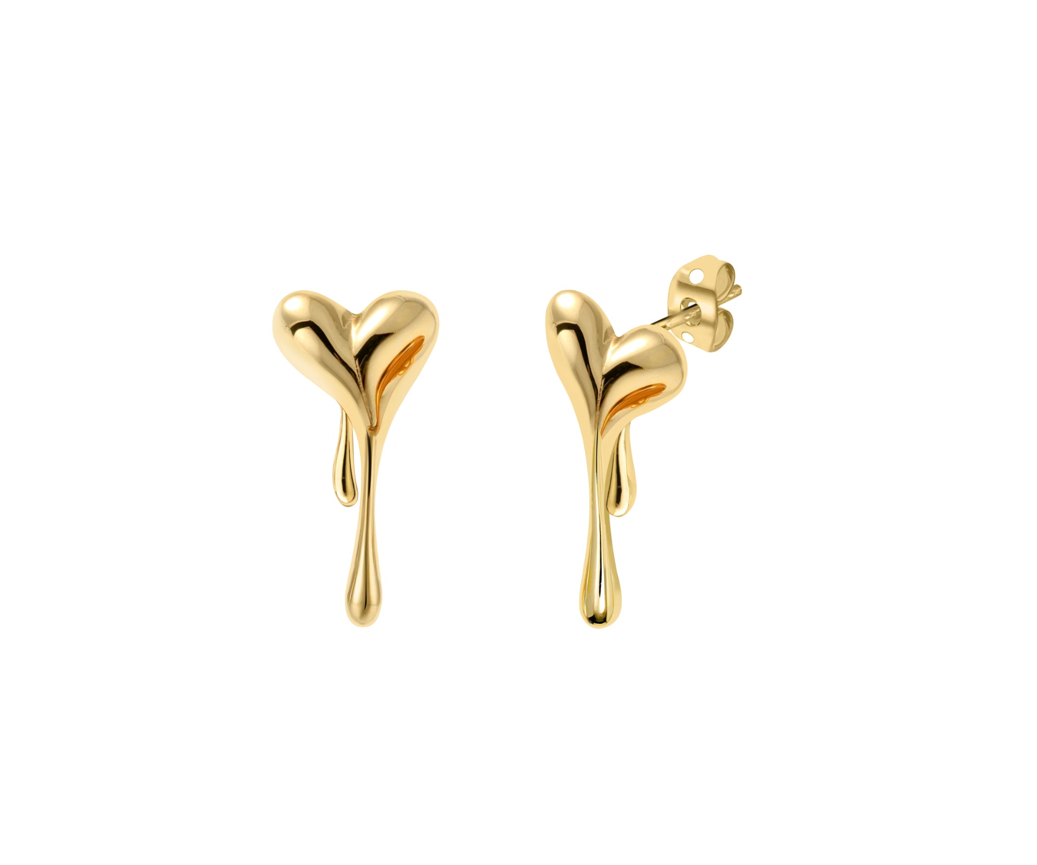 Melting Heart Solid Earrings
