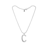 XL Solid Initial With Snake Chain (Silver)
