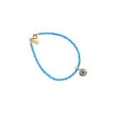 Turquoise beaded bracelet with charm
