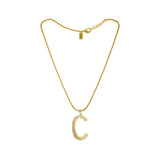 XL Solid Initial with Chain · Brass Only