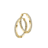 Inside Out Baby White Gem Hoops