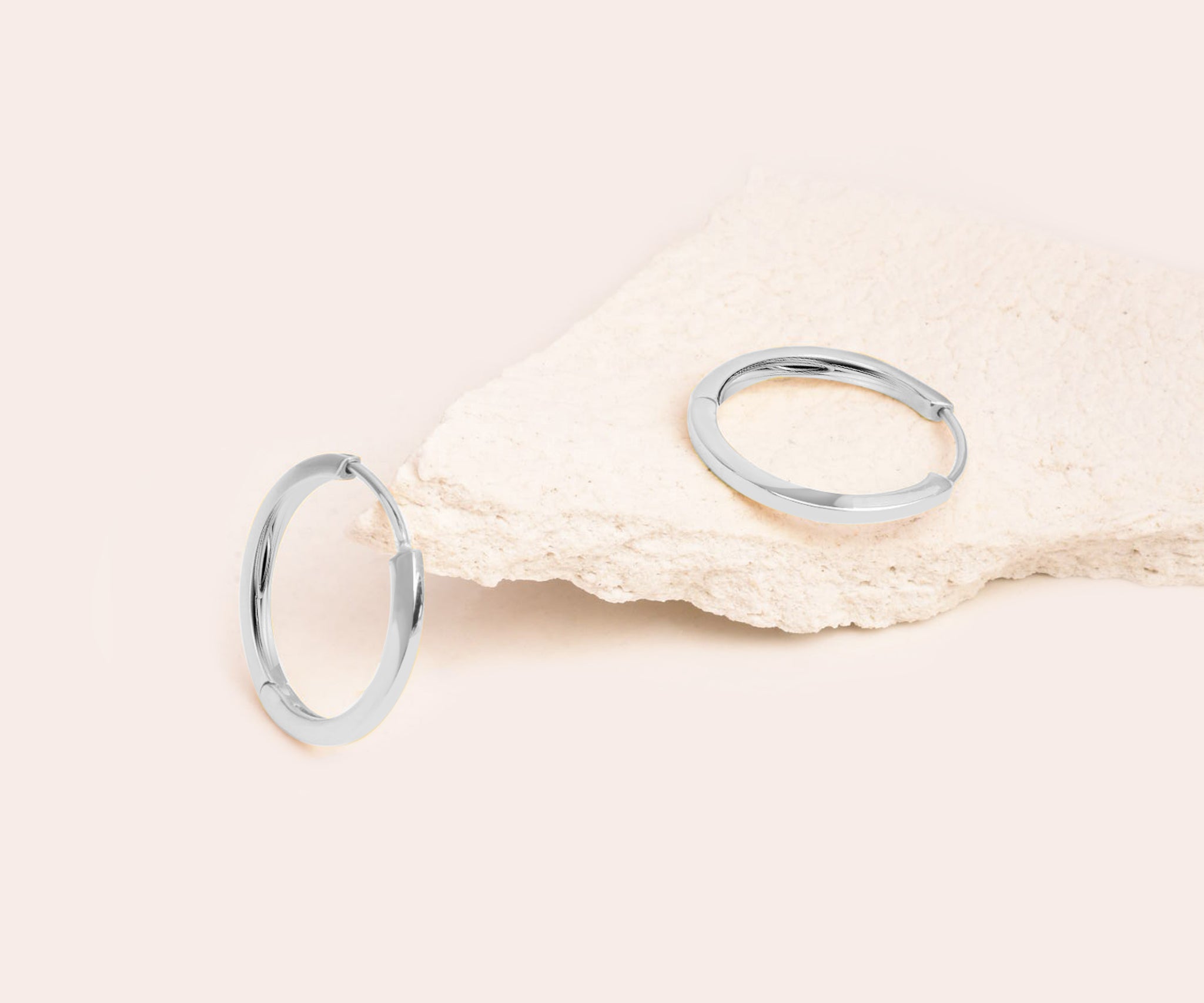 Solid Silver Baby Hoops