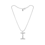 XL Solid Initial With Snake Chain (Silver)