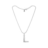 XL Solid Initial With Snake Chain (Silver)