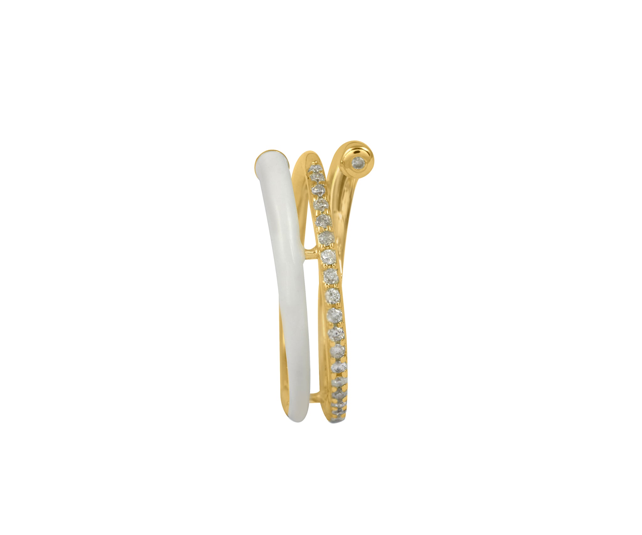 Wrap Up Gem Ring - White