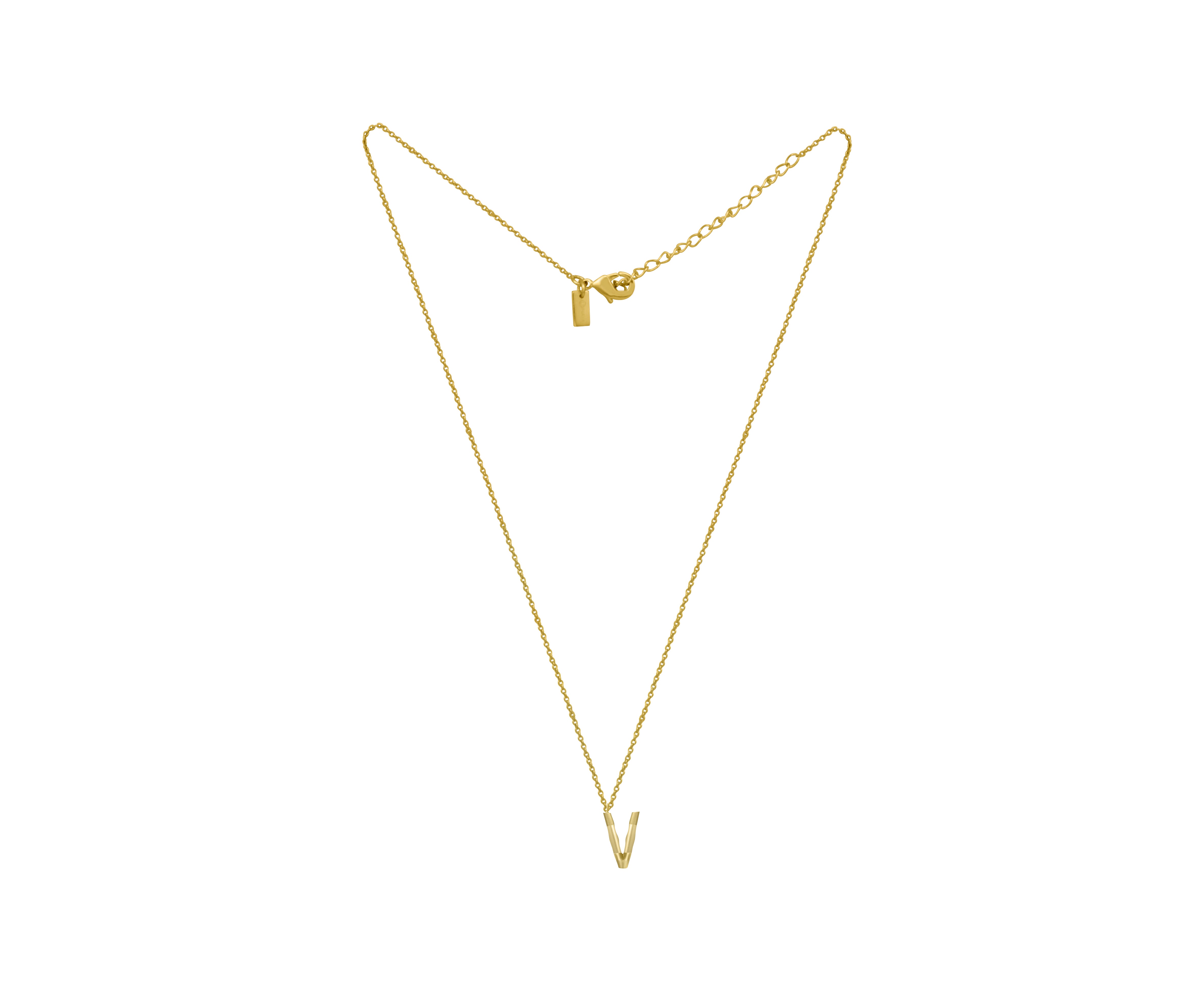 Small Solid Initial with Chain · Brass Only