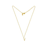 Small Solid Initial with Chain · Brass Only