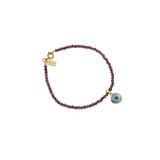 Garnet beaded bracelet