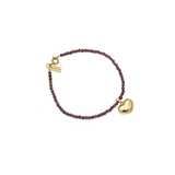 Garnet beaded bracelet