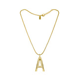 XL Solid Initial with Chain · Brass Only