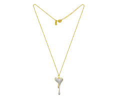 Melting Enamel Heart with Anchor Chain
