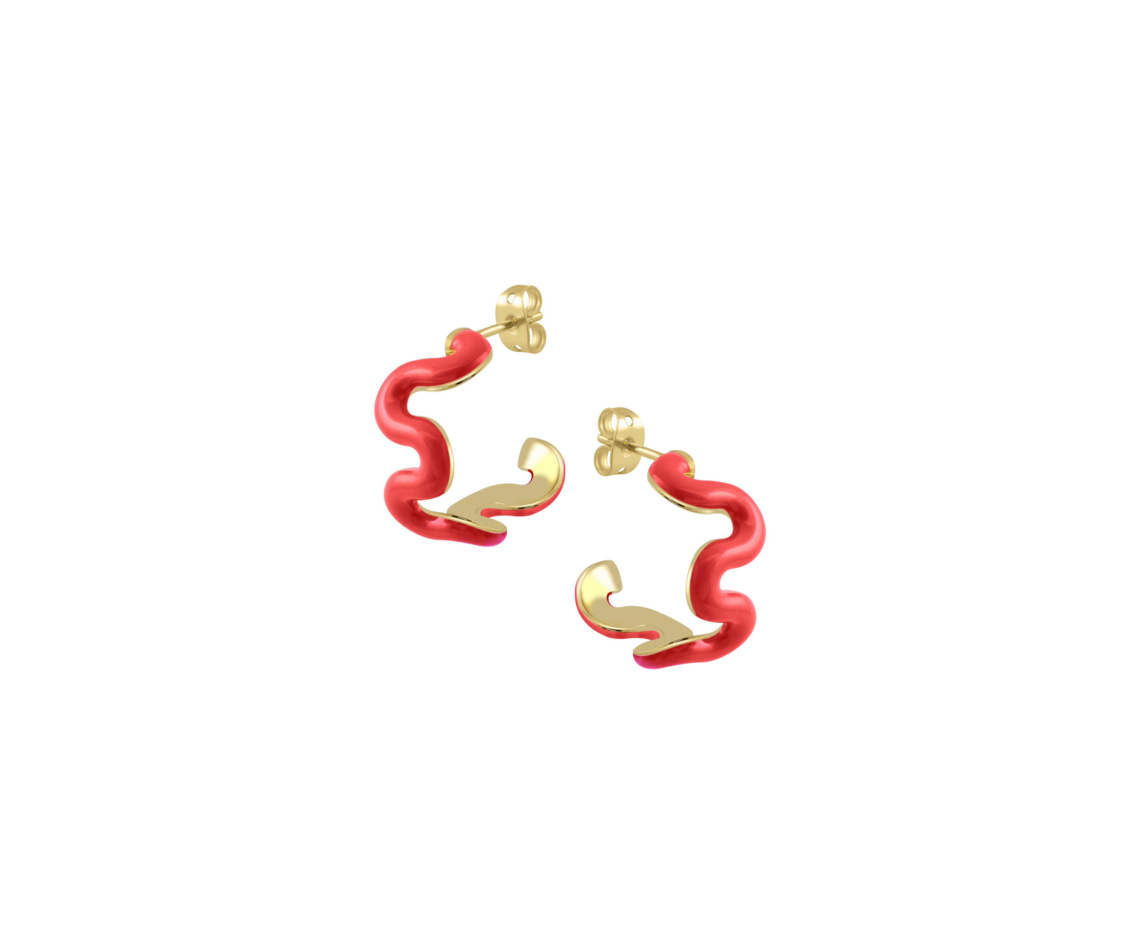 Swirl Enamel Hoops