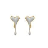 Melting Heart Full Enamel Earrings