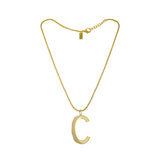 XL Solid Initial with Chain · Brass Only