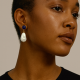 Baroque pearl drop (Lapis)