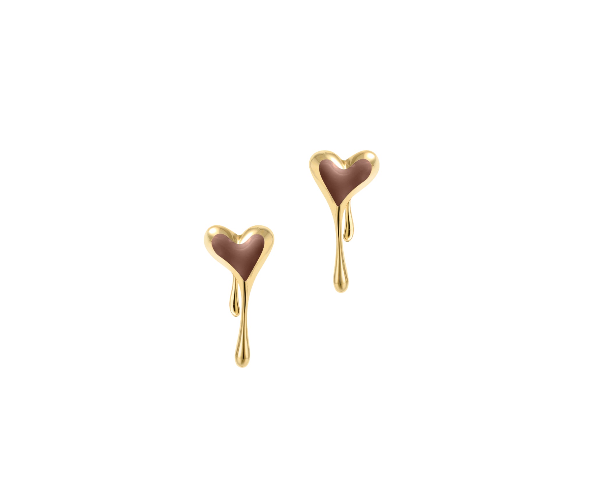 Melting Heart Duo Enamel Earrings
