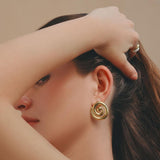 Swirl shell earring