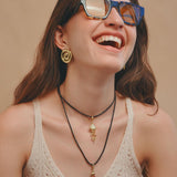 Swirl shell earring