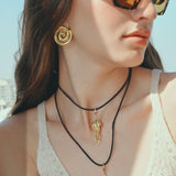 Swirl shell earring