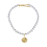 Sunny bubble heart charm necklace