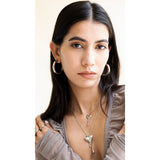 XL Melting Heart With Paperclip Chain (Silver)