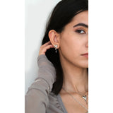 Melting Heart Solid Earrings (Silver)