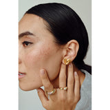 Fancy Heart Studs with CZ