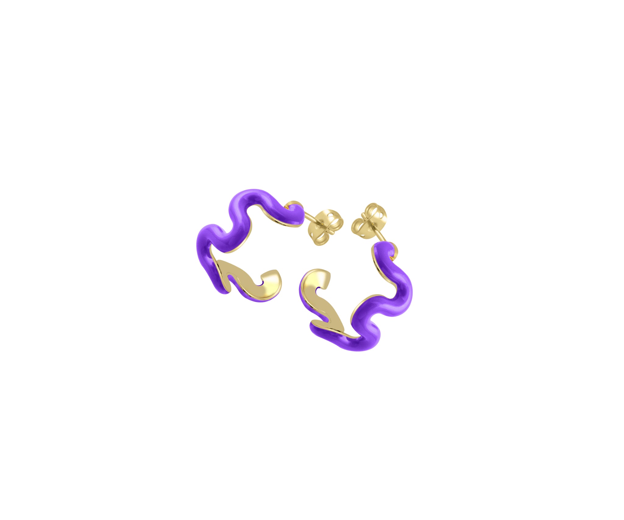Swirl Enamel Hoops