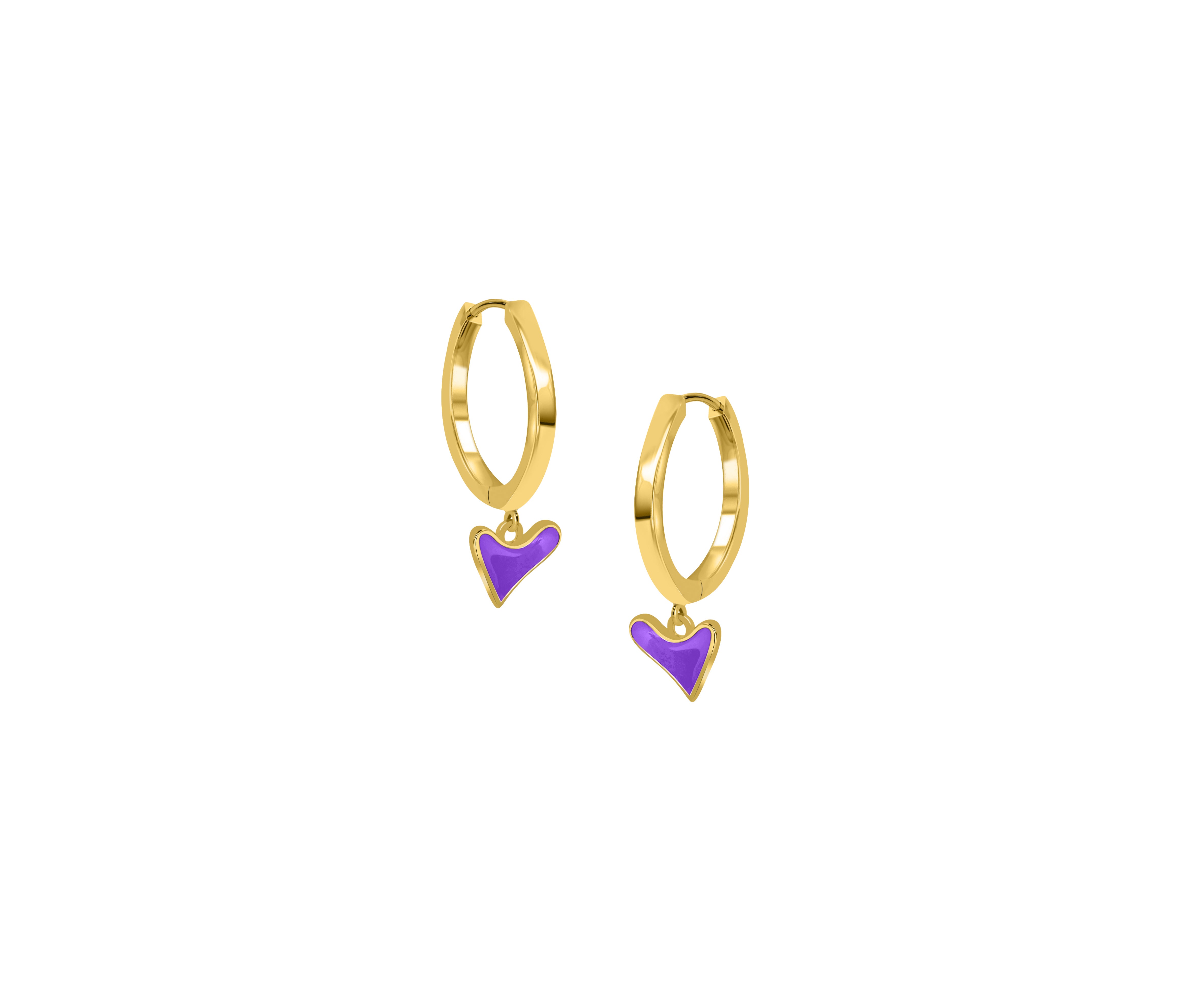 Plain Hoops With Organic Heart