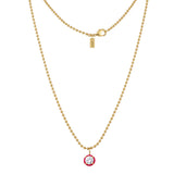 Drop Enamel Pendant with Ball Chain