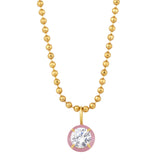 Drop Enamel Pendant with Ball Chain