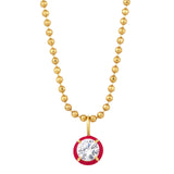 Drop Enamel Pendant with Ball Chain