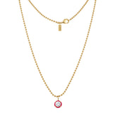 Drop Enamel Pendant with Ball Chain