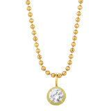 Drop Enamel Pendant with Ball Chain