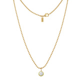 Drop Enamel Pendant with Ball Chain